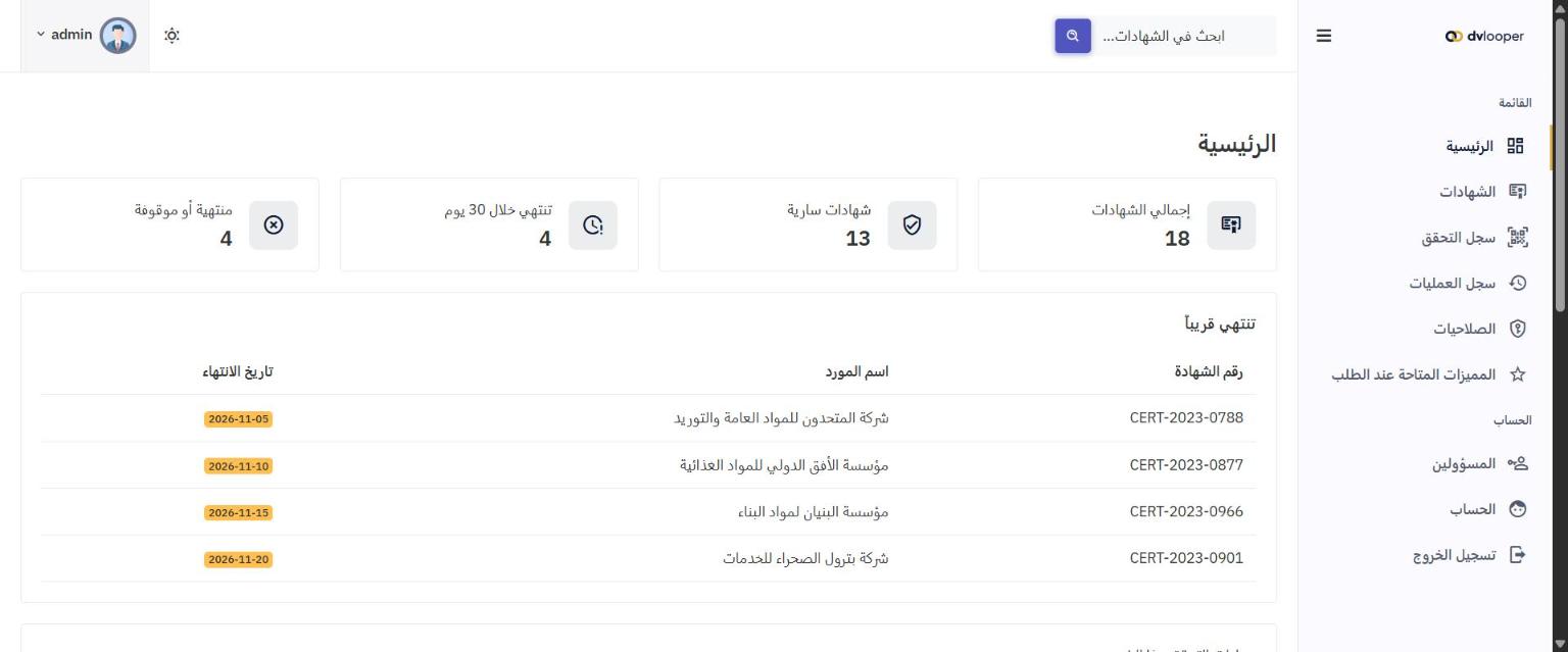 نظام التحقق من الشهادات بالرمز QR