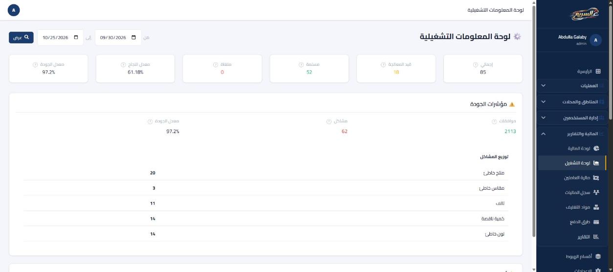 عالسريع، منصة توصيل متعددة الفروع